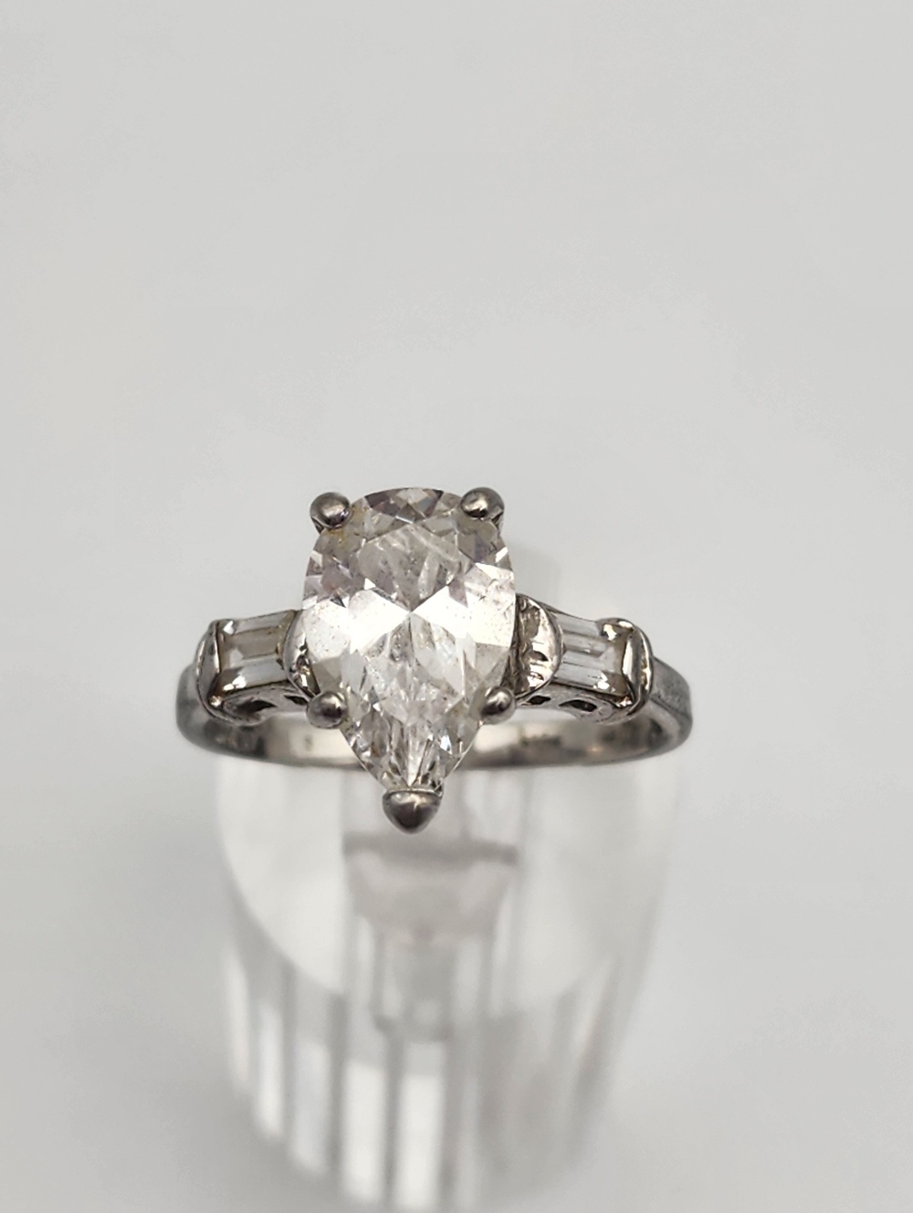 Uncas Silver Tone & Clear Cubic Zirconia Ring (12.75)